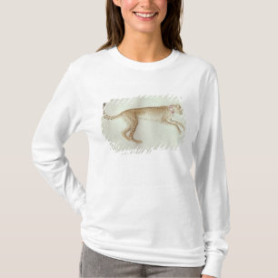 T-shirt Guépard de bondissement avec un collier rouge