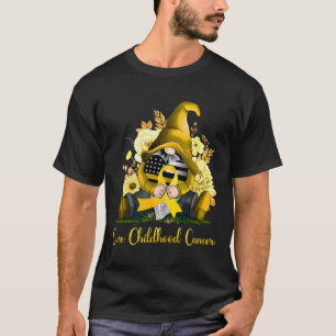 T-shirt Guérison du cancer de l'enfant Ruban doré Gnome 