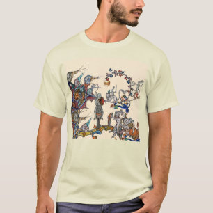 T-SHIRT GUERRE BESTIAIRE MÉDIÉVALE, CHEVALIERS, CRÈME DES 