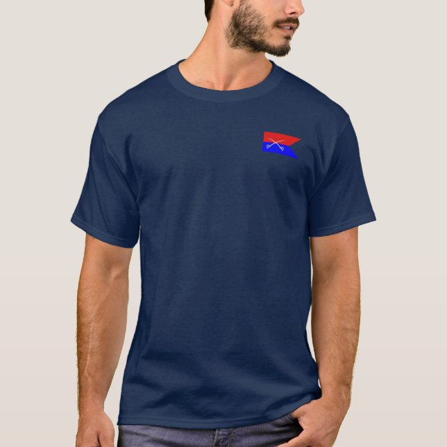 T-shirt Guerre civile : Drapeau de bataille de Custer - (Devant)