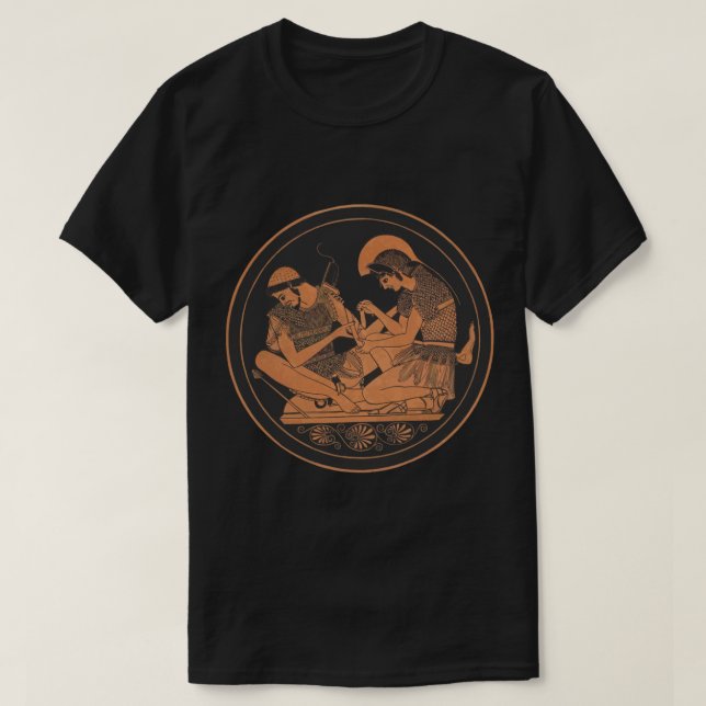 T-shirt Guerre de Troie, Achille Tendre Patroclus (Design devant)
