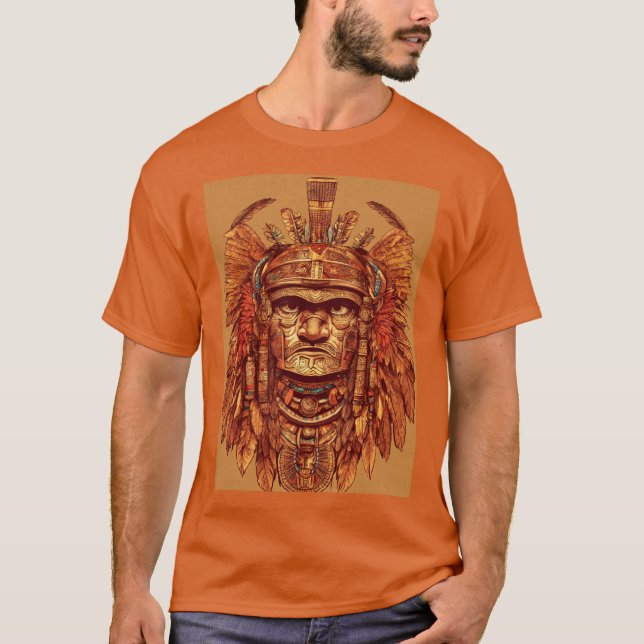 T-shirt Guerrier Aigle Aztèque - Tatouage Infini D (Devant)