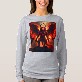T-Shirt Guerrier ailé infernal – Roi démoniaque en