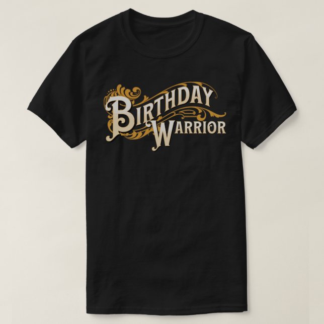 T-shirt Guerrier d'anniversaire (Design devant)