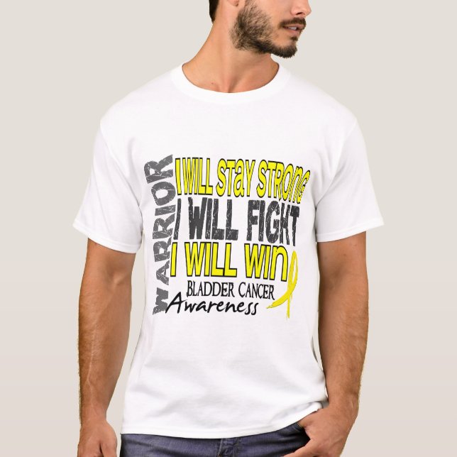 T-shirt Guerrier de cancer de la vessie (Devant)