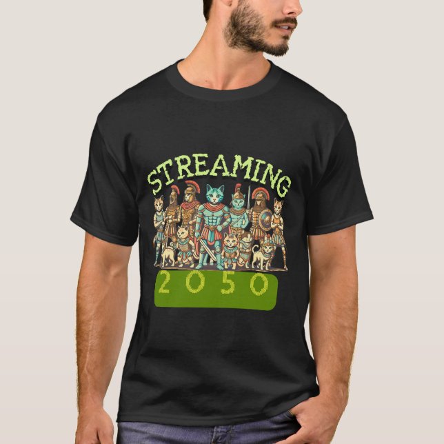 T-shirt Guerrier de chat antique (Devant)