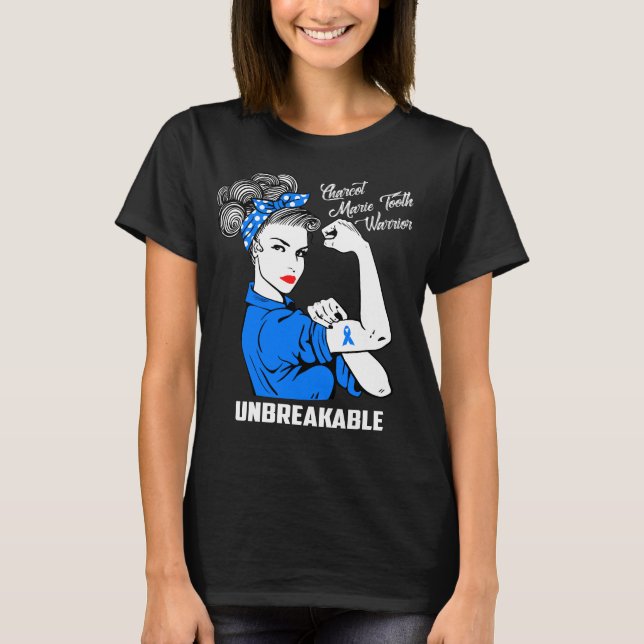T-shirt Guerrier de dent de Charcot Marie incassable (Devant)