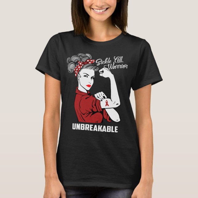 T-shirt Guerrier de drépanocyte incassable : Drépanocyte (Devant)