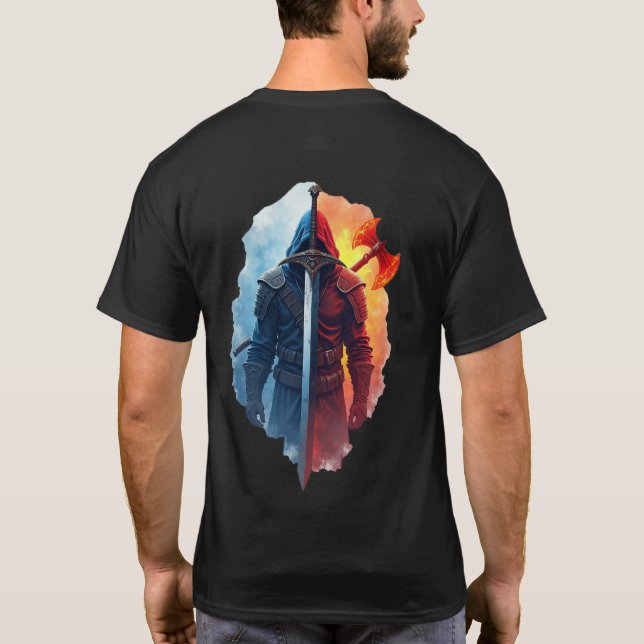 T-shirt Guerrier de dualité - Conception Imaginaire de che (Dos)