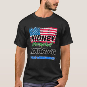 T-shirt Guerrier de greffe de rein 5 ans Anniversaire cinq
