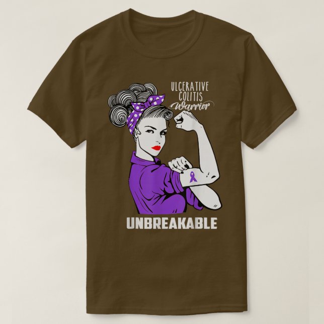 T-shirt Guerrier de la colite ulcéreuse Indestructible Sen (Design devant)