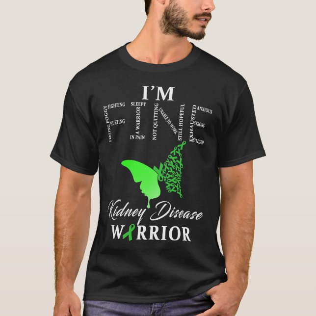 T-shirt Guerrier de la maladie Je vais bien 1 (Devant)