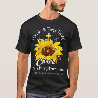 T-shirt Guerrier de la tumeur du cerveau Je peux faire tou