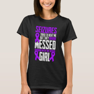 T-shirt Guerrier de l'épilepsie de la fille courageuse dis