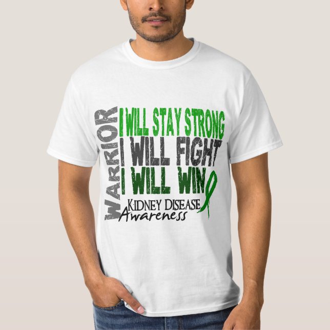 T-shirt Guerrier de maladie rénale (Devant)