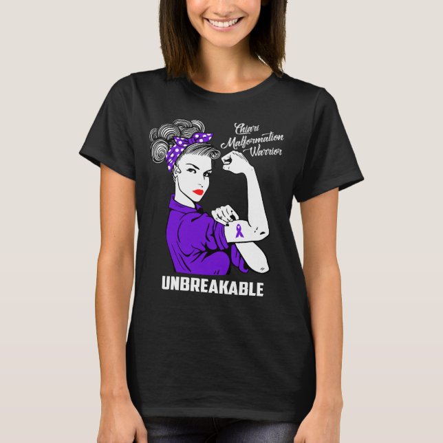 T-shirt Guerrier de malformation de Chiari incassable (Devant)