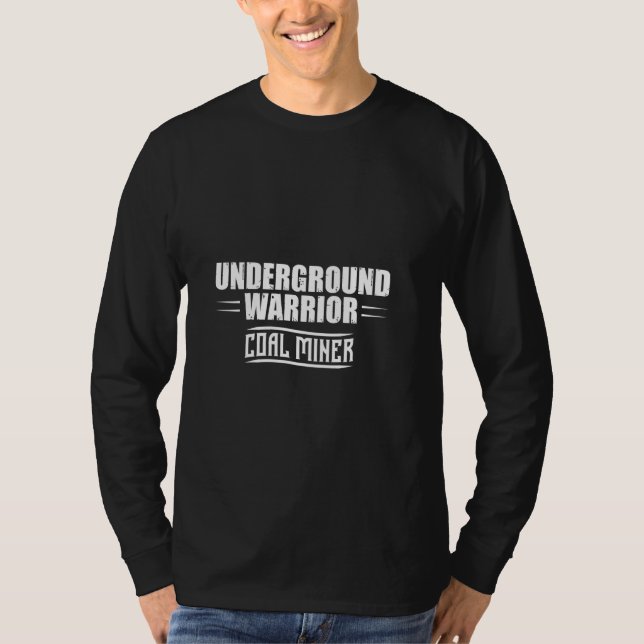 T-shirt Guerrier de mineurs de charbon amusant travailleur (Devant)