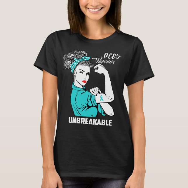 T-shirt Guerrier de PCOS incassable (Devant)