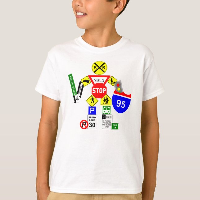 T-shirt Guerrier de plaque de rue (Devant)