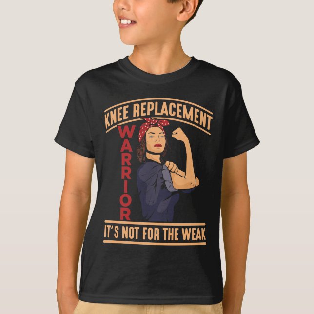 T-shirt Guerrier de remplacement du genou pour la chirurgi (Devant)