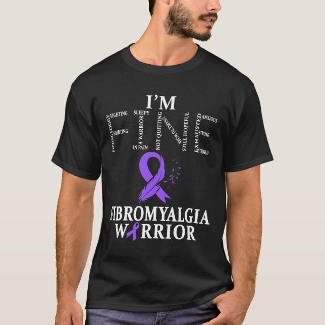 T-shirt Guerrier de sensibilisation à la fibromyalgie Sout (Devant)