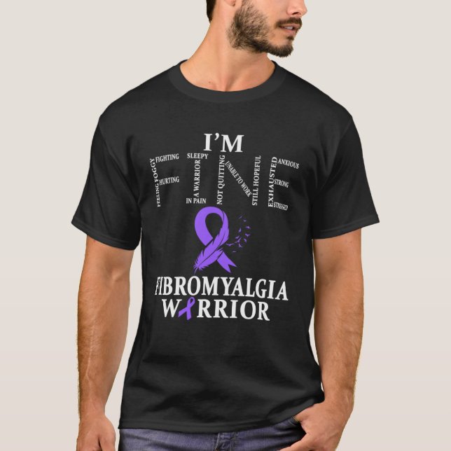 T-shirt Guerrier de sensibilisation à la fibromyalgie Sout (Devant)
