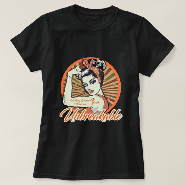 T-shirt Guerrier de sensibilisation au cancer du rein Surv (Design devant)