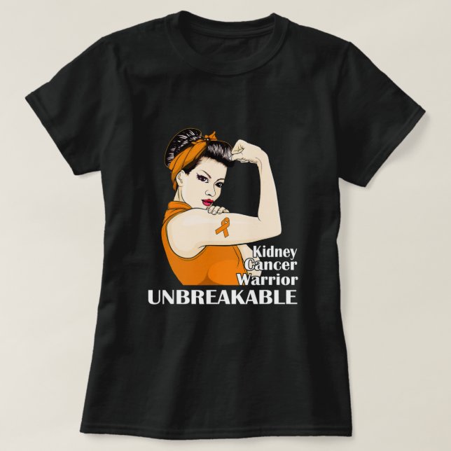 T-shirt Guerrier de sensibilisation au cancer du rein Surv (Design devant)