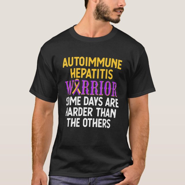 T-shirt Guerrier de survivant de l'hépatite auto-immune 16 (Devant)