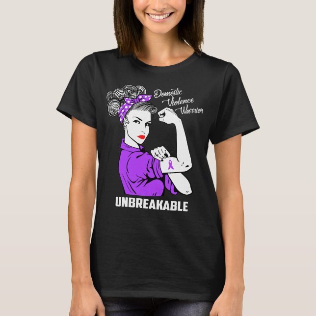 T-shirt Guerrier de violence familiale incassable (Devant)