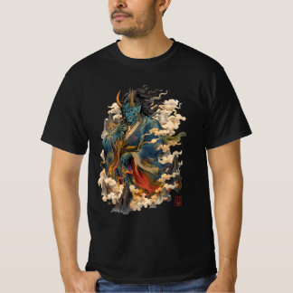T-shirt Guerrier démon Blue Oni | Mythologie japonaise Yok