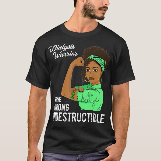 T-shirt Guerrier dialyse Indestructible Survivant du rein (Devant)