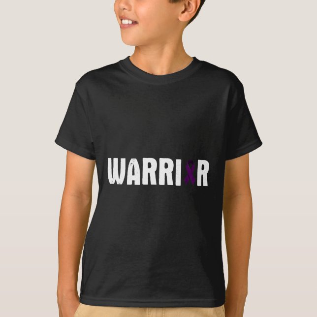 T-shirt Guerrier du cancer du pancréas - Lutte de sensibil (Devant)