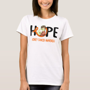 T-shirt guerrier du cancer du rein espoir ruban orange