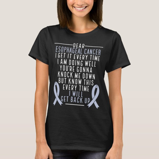 T-shirt Guerrier du cancer Je vais Esophagien Cancer Sensi (Devant)