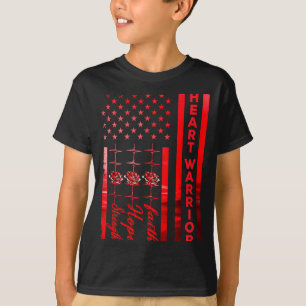 T-shirt Guerrier du cœur Drapeau de sensibilisation à la m