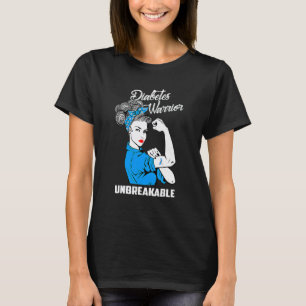 T-shirt Guerrier du diabète Indestructible Sensibilisation