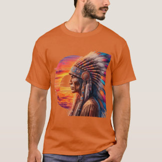 T-shirt Guerrier en chef autochtone