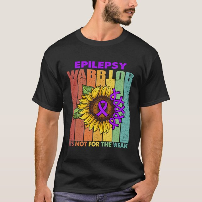 T-shirt Guerrier Épileptique Pas Pour Le Tournesol Pourpre (Devant)