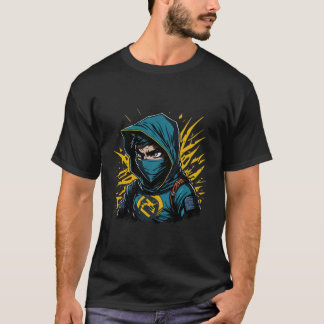 T-shirt Guerrier gothique samouraï visage de ninja