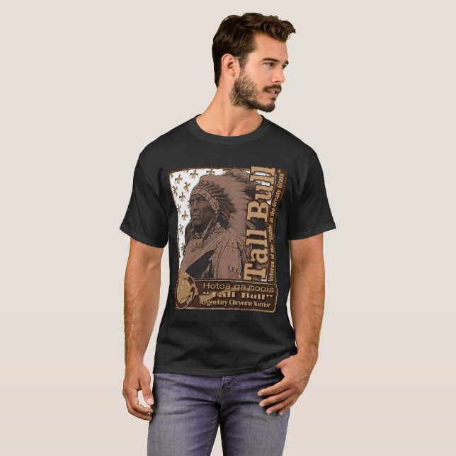 T-shirt Guerrier grand de Taureau Cheyenne (Devant entier)