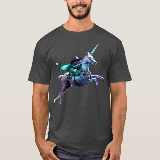 T-shirt Guerrier Grenouille équitation Unicorn