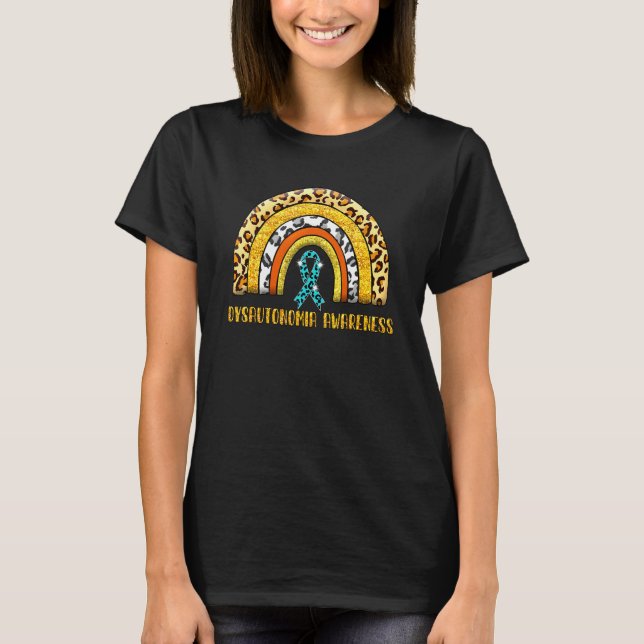 T-shirt Guerrier Leopard Rainbow Dysautonomia (Devant)