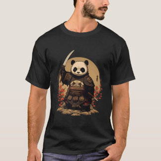 T-shirt Guerrier Panda Samouraï Ninja Japonais Panda Kawai