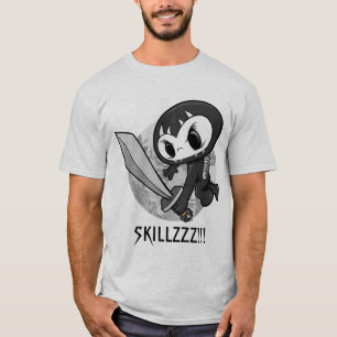 T-shirt Guerrier "SKILLZZZ de Ninja de crâne d'ombre ! !