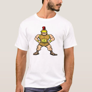 T-shirt Guerrier spartiate romain blanc