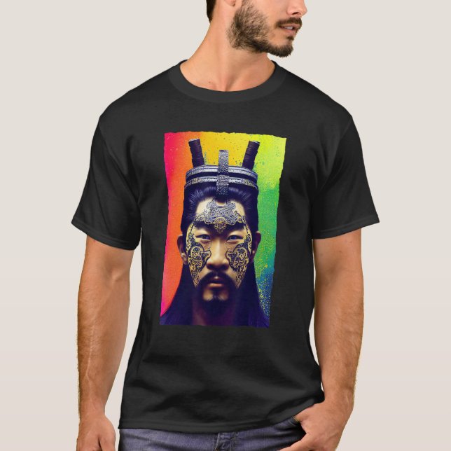 T-shirt Guerrier traditionnel samouraï avec une touche mod (Devant)