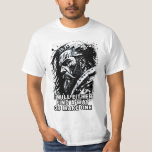 T-shirt Guerrier viking Norse Mythologie Mots puissants