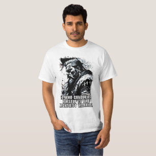 T-shirt Guerrier viking Norse Mythologie Mots puissants