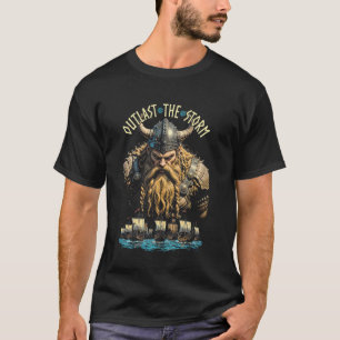 T-shirt Guerrier Viking Survivre à La Tempête Mythologie N